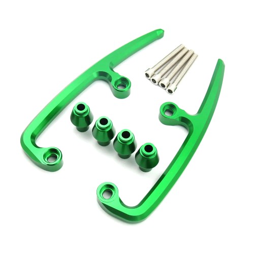 CNC Aluminum Motorcycle Passenger Rear Grab Bar Seat Rail Kit For Kawasaki Z650 17 18 Green - View #11